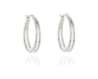 Lana 25mm Silver Hoop Earrings