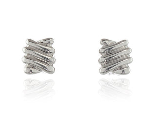 Rhodium Clip-On Earrings